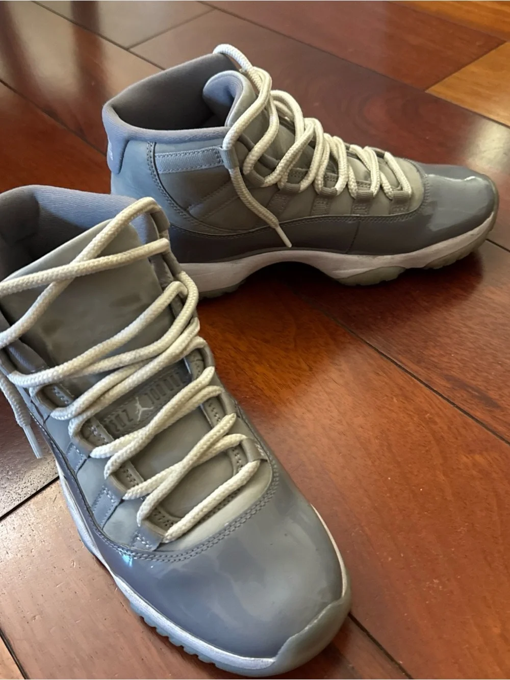 Jordan Little Kids Grey and White High-Top Sneakers
